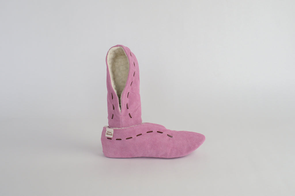Pink Handcrafted Slippers - Maison Mendi
